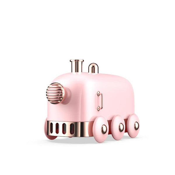 Humidificateur 300 ml mini train USB LED couleur rose