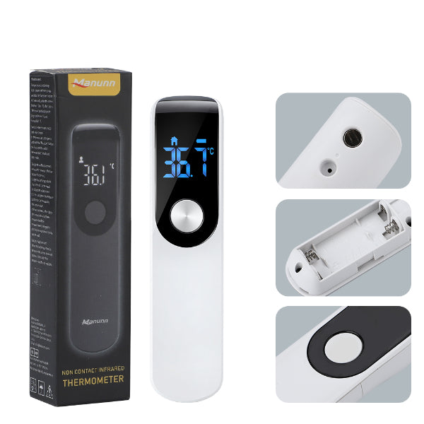 Mini thermomètre frontal blanc packaging